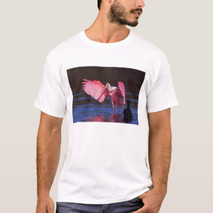 T-shirt Spatule rosée (Ajaia ajaja) avec Cormoran