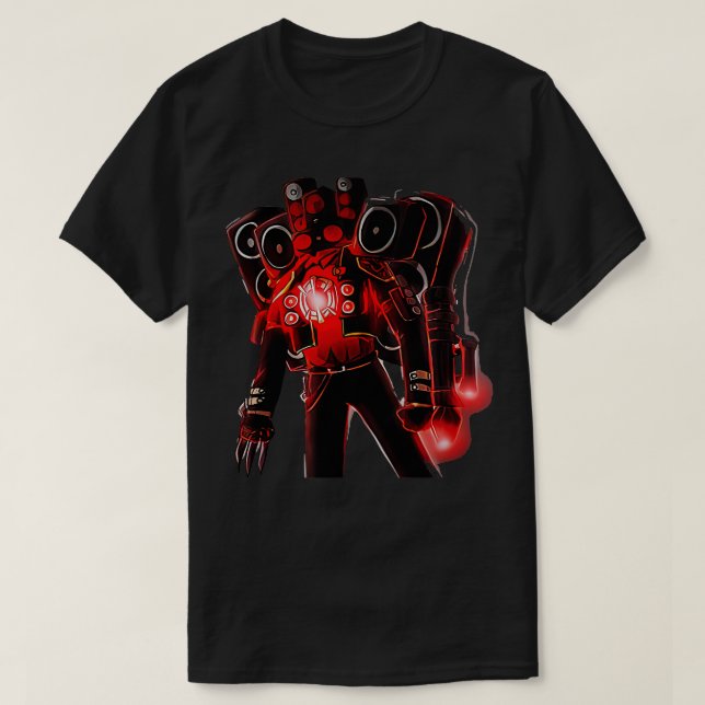 T-shirt Speakerman Cameraman TVman Skibidi Toilet (Design devant)