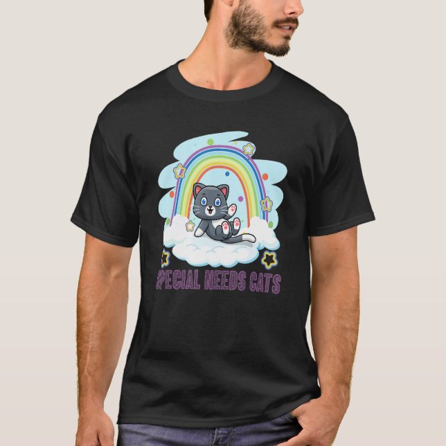 T-shirt Special Needs Cats Rainbow (Devant)