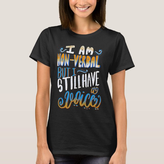 T-shirt Special Needs NonVerbal Autism Awesome (Devant)