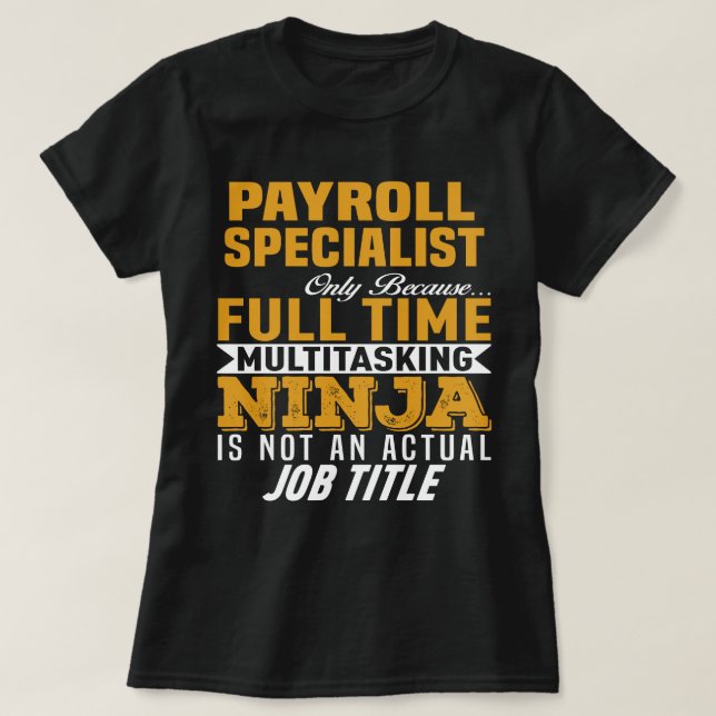 T-shirt Spécialiste de la paie (Design devant)