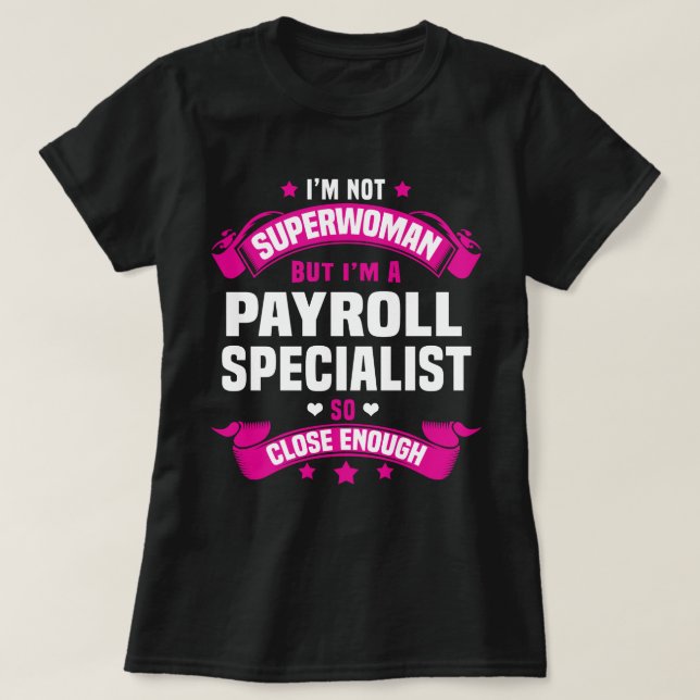 T-shirt Spécialiste de la paie (Design devant)