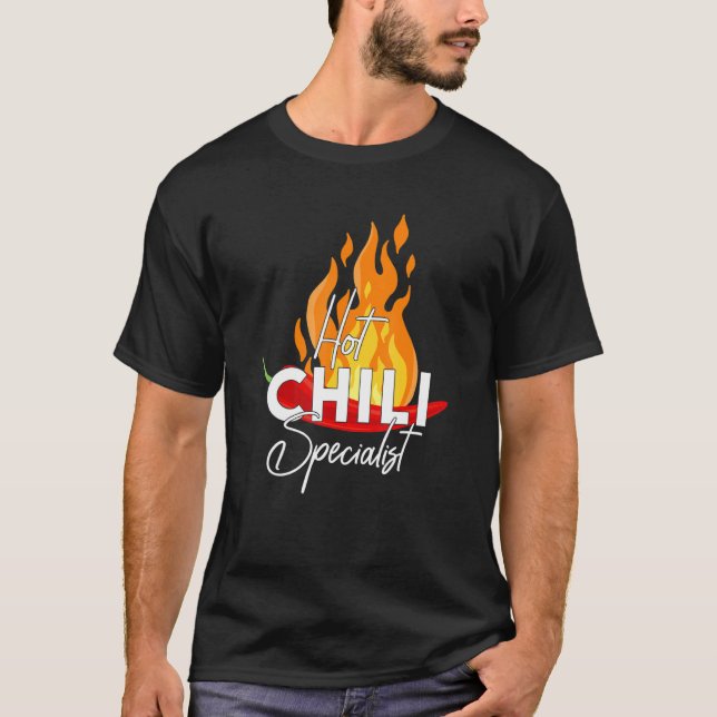 T-shirt Spécialiste du chili chaud (Devant)