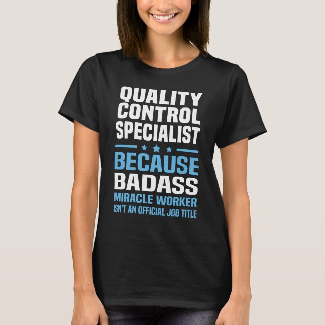 T-shirt Spécialiste du contrôle de la qualité (Devant)