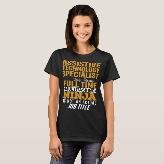T-shirt Spécialiste en technologie d'assistance (Devant entier)