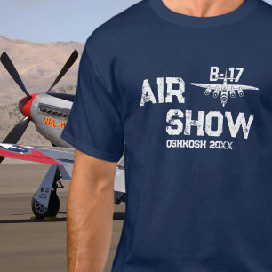 T-shirt Spectacle aérien d'avions anciens B-17 Seconde Gue