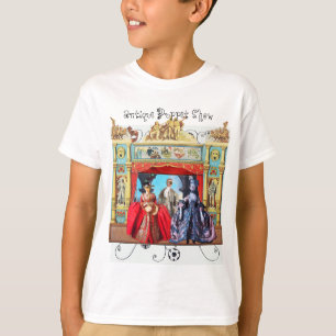 T-SHIRT SPECTACLE ANTIQUE DE PUPPET, POINTS EN MASQUÉRADE