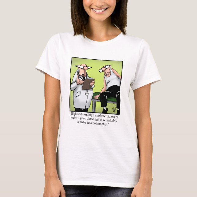 T-shirt Spectacles amusants Humour de dessin de santé Médi (Devant)