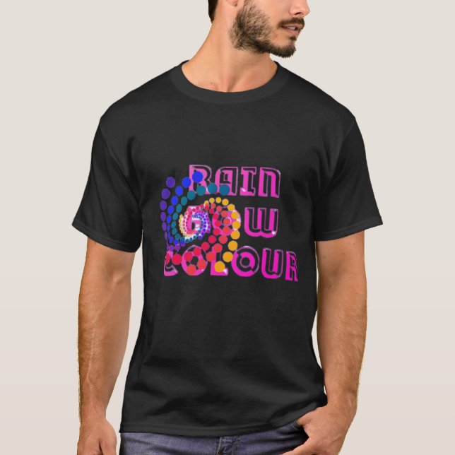 T-shirt Spectre vibrant : Unique Conception Couleur Arc-en (Devant)