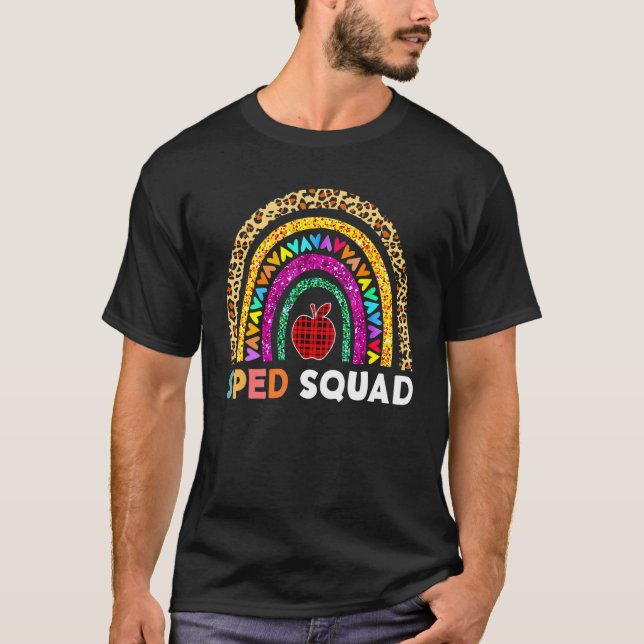 T-shirt Sped Crew Rainbow Special Education Teacher Back T (Devant)