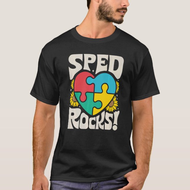 T-shirt SPED Rocks Special Education Teacher Speducator Wo (Devant)