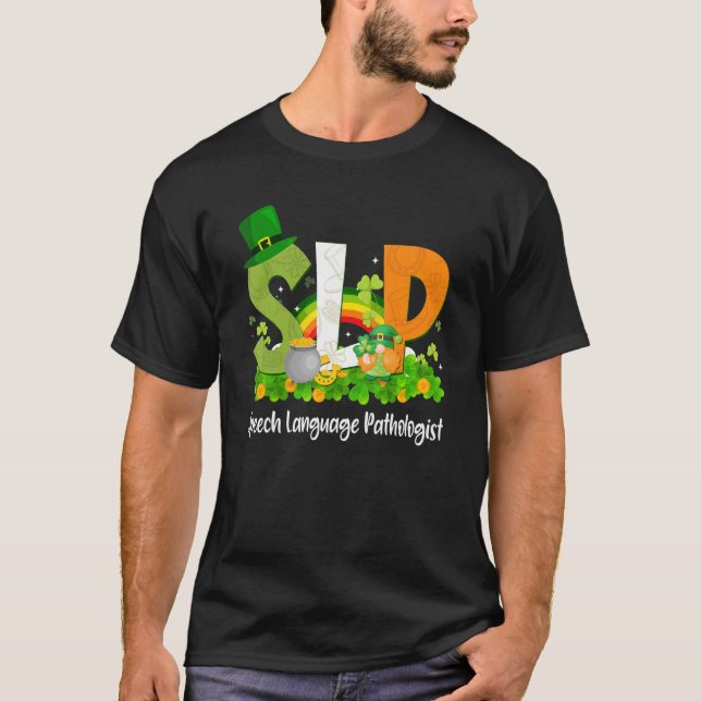 T-shirt Speech Language Pathologist St Patrick's Day SLP T (Devant)