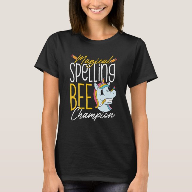 T-shirt Spelling Bee Champion Compétition Gagnant Orthogra (Devant)