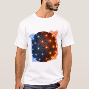 T-shirt Sphère d'énergie Fire & Ice – Réseau de lumière gé