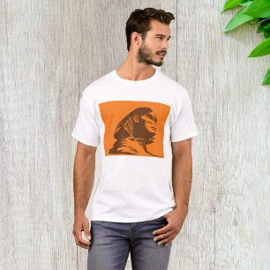 T-shirt Sphinx Égyptien Ancien Gras Orange Et Brown