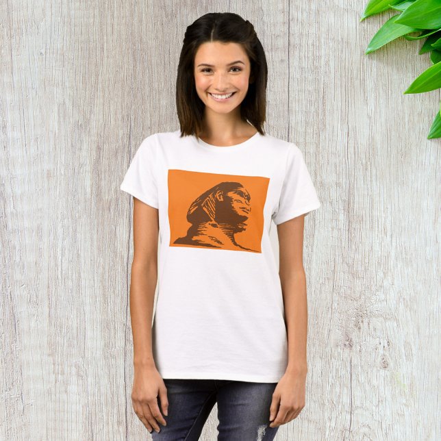 T-shirt Sphinx Égyptien Ancien Gras Orange Et Brown (Créateur téléchargé)