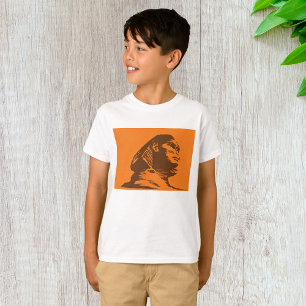 T-shirt Sphinx Égyptien Ancien Gras Orange Et Brown