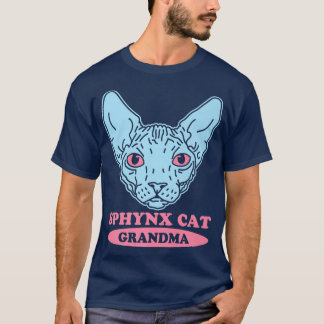 T-shirt Sphyn Chat Grand-mère Chat sans cheveux Propriétai