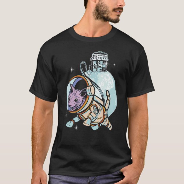 T-shirt Sphynx Cat Astronaut Space Galaxy Cats Owner (Devant)