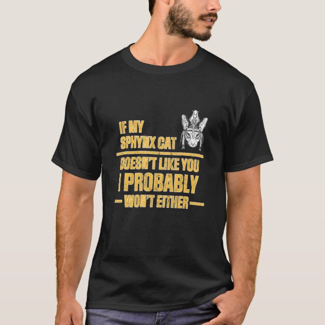 T-shirt Sphynx Chat Pas Comme (Devant)
