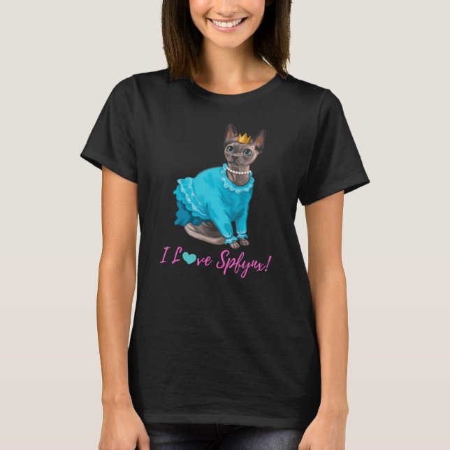 T-shirt Sphynx Chat Pour Sphynx Amoureux de les chats sans (Devant)