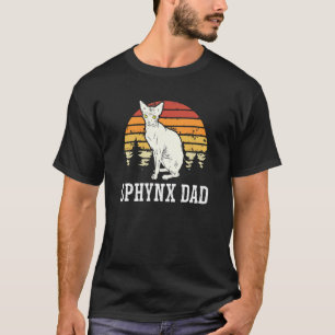 T-shirt Sphynx Papa Feline Chat sans cheveux Kitten Papa P
