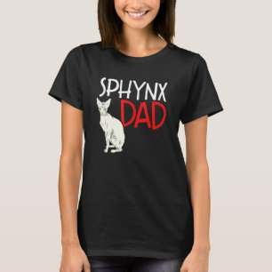 T-shirt Sphynx Papa Feline Chat sans cheveux Kitten Papa P