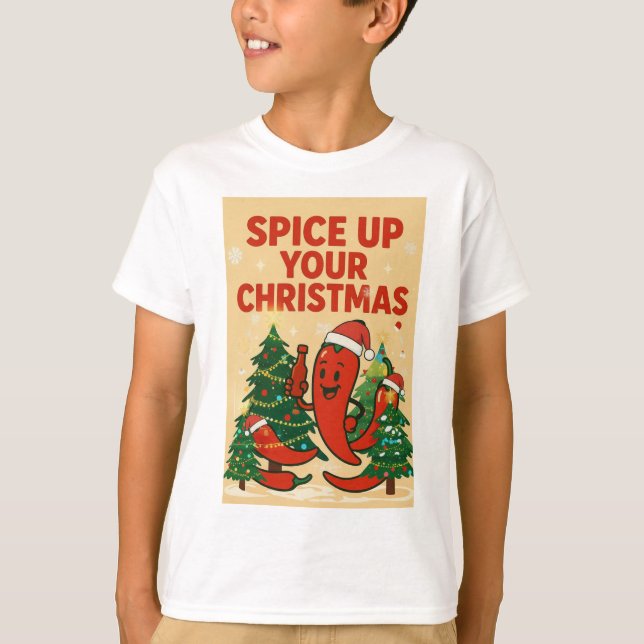 T-shirt Spice Up Your Christmas – Hot Pepper Holiday Cheer (Devant)