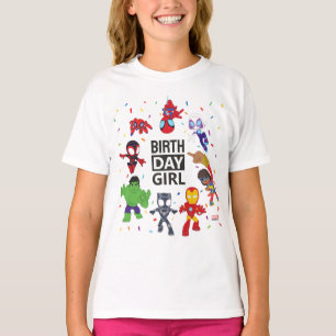 T-shirt Spidey et ses amis incroyables Anniversaire Confet