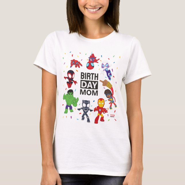 T-shirt Spidey et ses amis incroyables Anniversaire Confet (Devant)