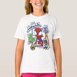 T-shirt Spidey et ses amis incroyables Graphique au crayon