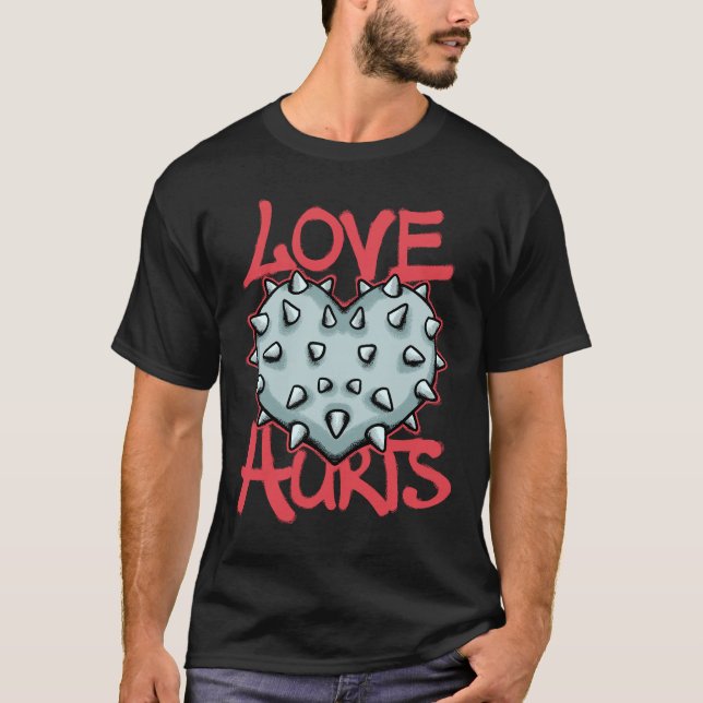 T-shirt Spiked Heart streetwear (Devant)