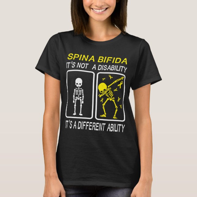 T-shirt Spina Bifida Ce n'est pas un handicap (Devant)
