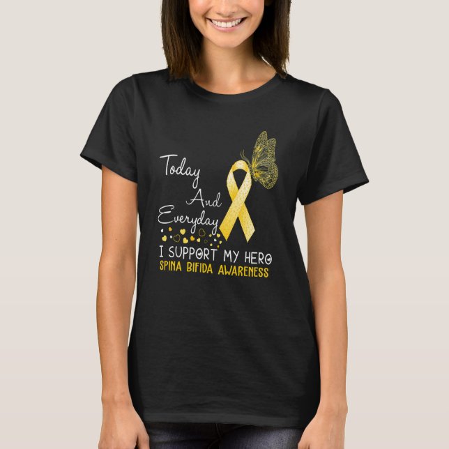 T-shirt Spina Bifida Sensibilisation Je soutiens Mon Papil (Devant)