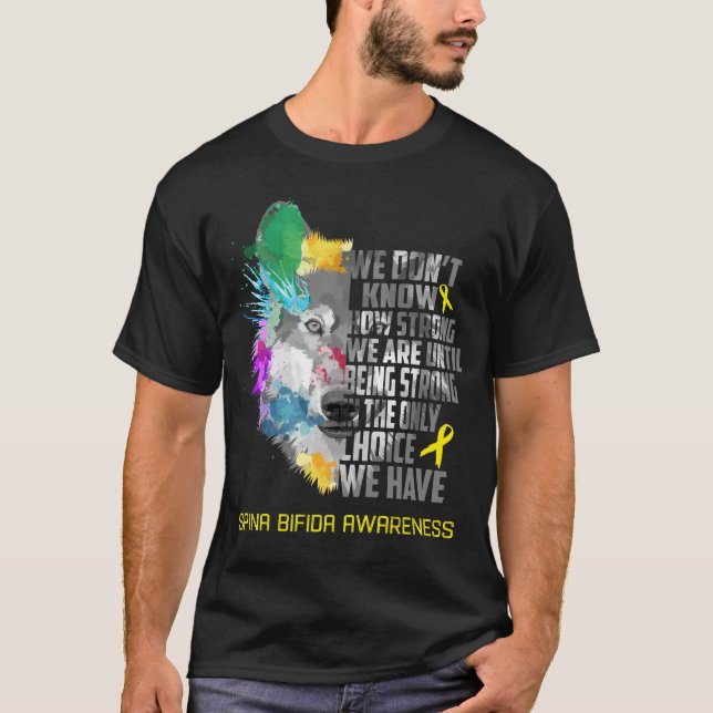 T-shirt Spina Bifida Sensibilisation Ribbon Cadeaux de sou (Devant)