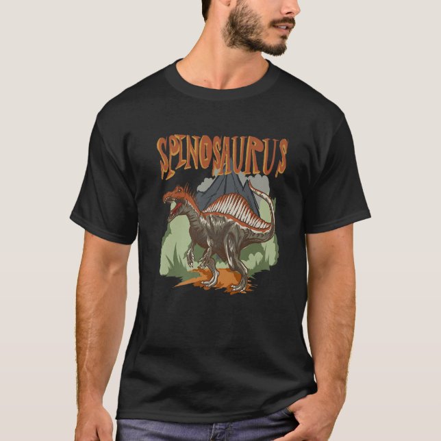 T-shirt Spinosaurus  Dino  Dinosaur Identification (Devant)