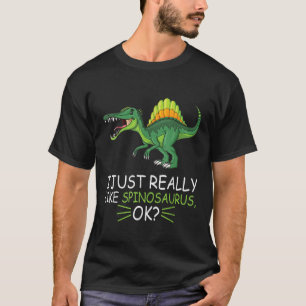 T-shirt Spinosaurus Dinosaure Lover J'Aime Vraiment Spin