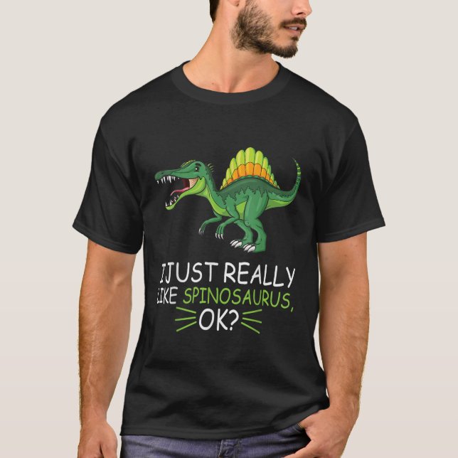 T-shirt Spinosaurus Dinosaure Lover J'Aime Vraiment Spin (Devant)