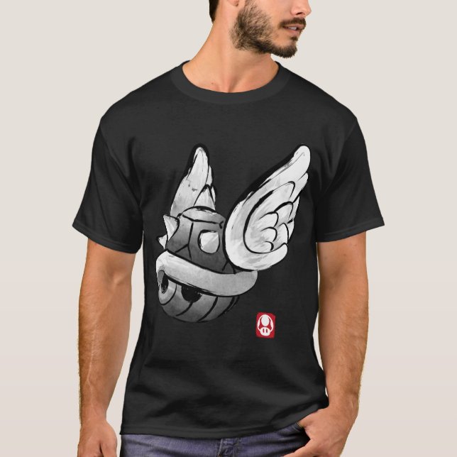 T-shirt Spiny shell sumi e funny (Devant)