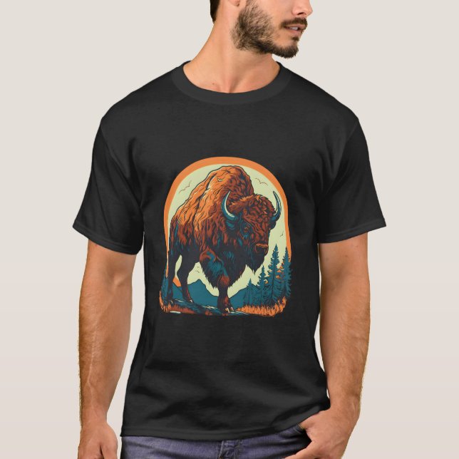 T-shirt Spir du parc national du Buffalo américain de Biso (Devant)