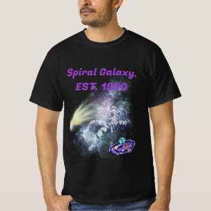 T-shirt Spiral Galaxy l EST 1950 l espace Cool l Noir