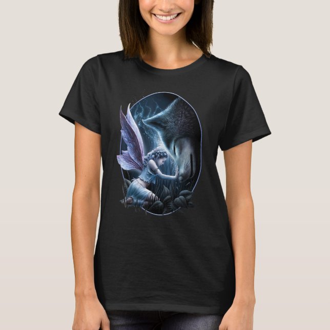 T-shirt Spiral Original - Sacred Bond - Fairy and Wolf (Devant)