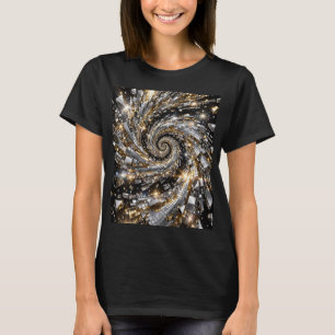 T-shirt Spiral Vortex Disco Or et Argent
