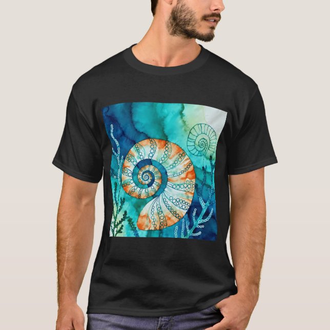 T-shirt Spirale de rêve des profondeurs (Devant)