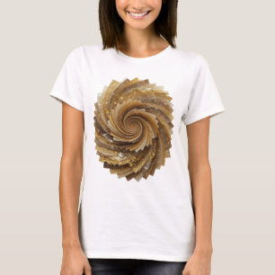 T-shirt Spirale dorée argentée de design audacieux