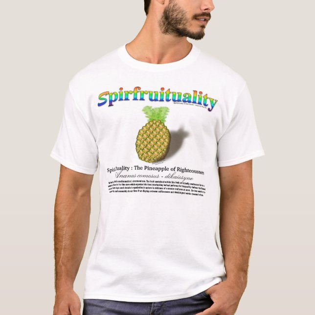 T-shirt Spirfruituality : L'ananas de la droiture (Devant)