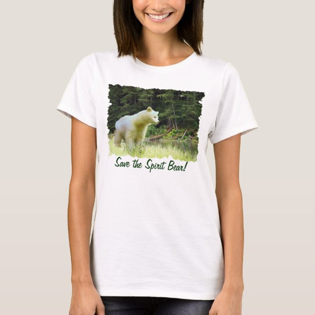 T-shirt SPIRIT BEAR & RAINFOREST Wildlife Fashion Shirt (Devant)