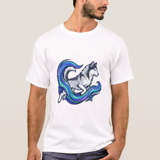 T-shirt Spirit Husky Electric Blue Aura Graphic