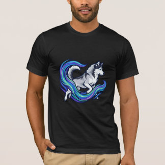 T-shirt Spirit Husky Électrique Aura Graphique Bleu