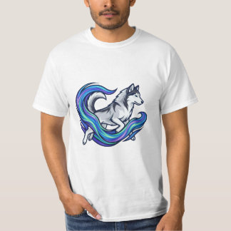 T-shirt Spirit Husky Électrique Aura Graphique Bleu